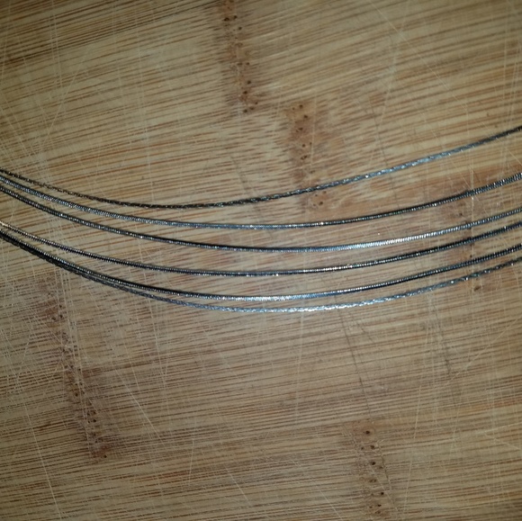 American Eagle Multi Strand Silver Choker - Picture 3 of 3